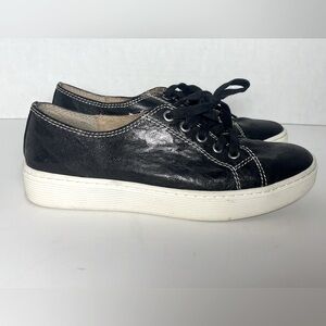 Soft Born Black Leather Tennis Shoe Size 8